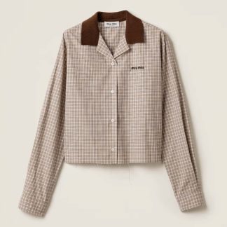 Replica Miu Miu Checked shirt 2025 #6012