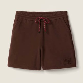 Replica Miu Miu Cotton fleece shorts 2025 #6034