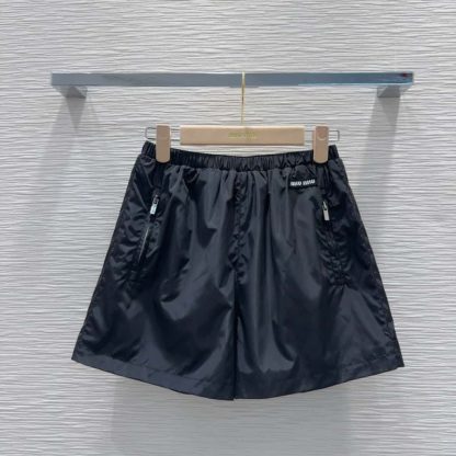 Replica Miu Miu Technical silk Bermudas 2025 #6022 - Image 3