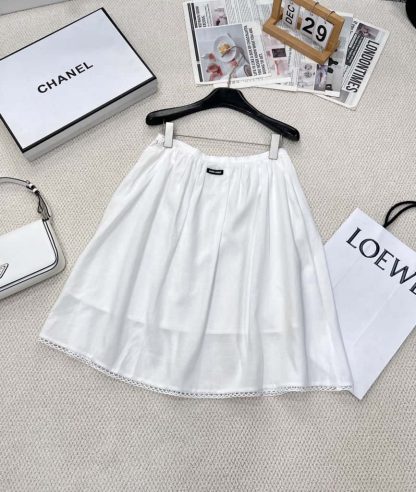 Replica Miu Miu Slubbed poplin skirt 2025 #6026 - Image 10