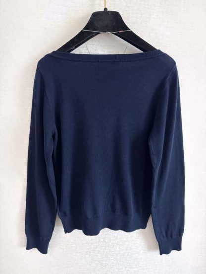 Replica Miu Miu Wool boat-neck sweater Navy #6004 - Image 2