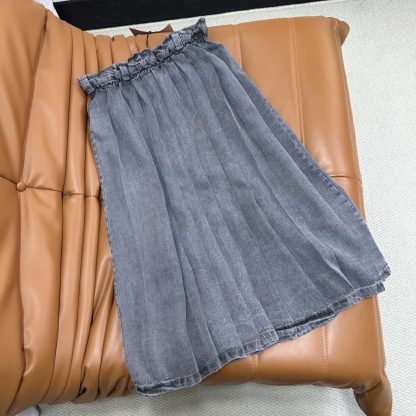 Replica Miu Miu chambray pleated skirt 2025 #6033 - Image 4