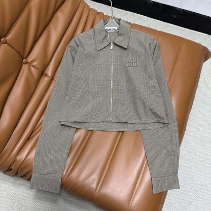 Replica Miu Miu Technical check shirt 2025 #6015 - Image 15