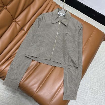 Replica Miu Miu Technical check shirt 2025 #6015 - Image 14