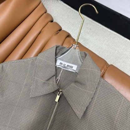 Replica Miu Miu Technical check shirt 2025 #6015 - Image 3