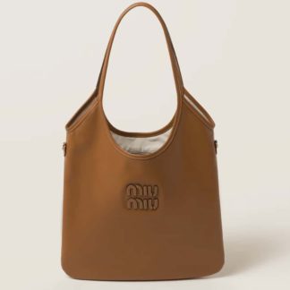 Replica Miu Miu IVY leather bag Cognac #6080