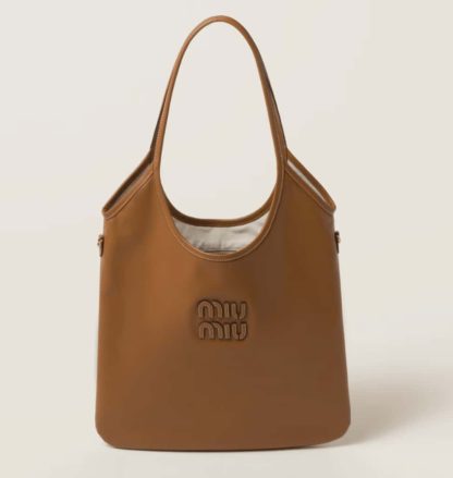 Replica Miu Miu IVY leather bag Cognac #6080