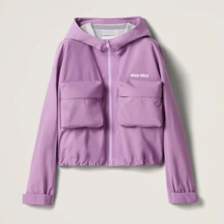 Replica Miu Miu Tec canvas blouson Lilac 2025 #6043