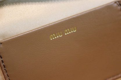 Replica Miu Miu Matelassé nappa leather shoulder bag Caramel #6065 - Image 3