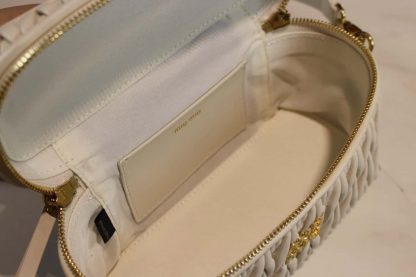 Replica Miu Miu Matelassé nappa leather shoulder bag white #6066 - Image 6