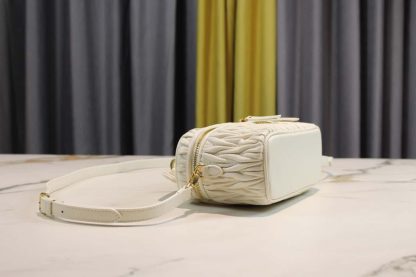 Replica Miu Miu Matelassé nappa leather shoulder bag white #6066 - Image 8