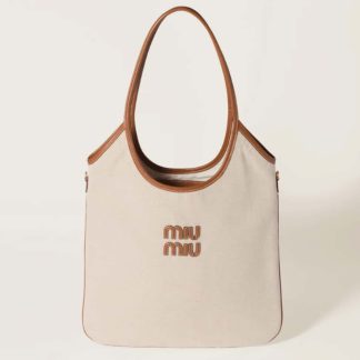 Replica Miu Miu IVY canvas and leather bag #6078