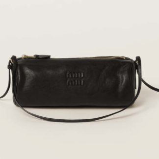 Replica Miu Miu Black Nappa leather pouch #6085