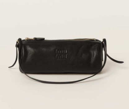 Replica Miu Miu Black Nappa leather pouch #6085