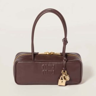 Replica Miu Miu Beau leather bag small Briarwood #6054