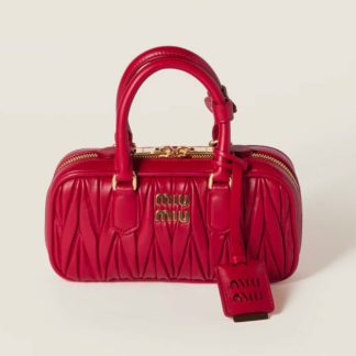 Replica Miu Miu Arcadie matelassé nappa leather mini-bag Red #6060