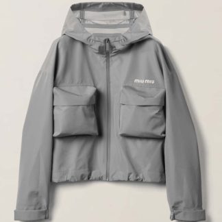 Replica Miu Miu Tec canvas blouson Steel Gray 2025 #6044