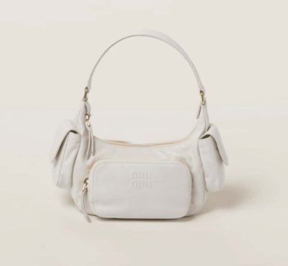 Replica Miu Miu Nappa leather Pocket bag White #6093