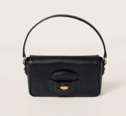 Replica Miu Miu Penny leather bag Black #6095