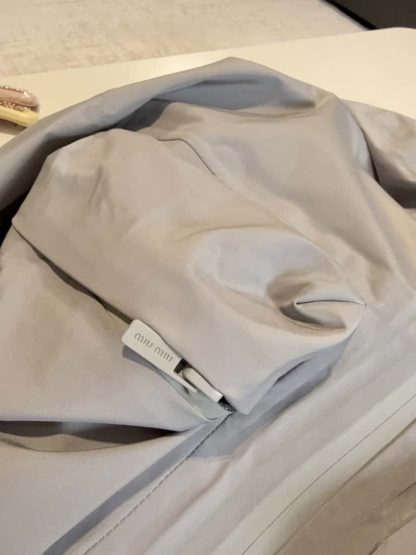 Replica Miu Miu Tec canvas blouson Steel Gray 2025 #6044 - Image 10