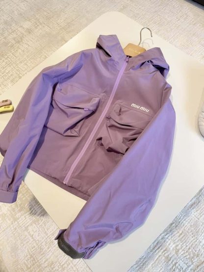 Replica Miu Miu Tec canvas blouson Lilac 2025 #6043 - Image 7