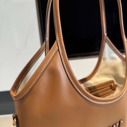 Replica Miu Miu IVY leather bag Cognac #6080 - Image 10