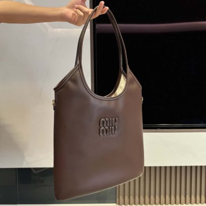 Replica Miu Miu IVY leather bag Briarwood #6079 - Image 8