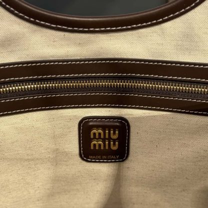 Replica Miu Miu IVY leather bag Briarwood #6079 - Image 10