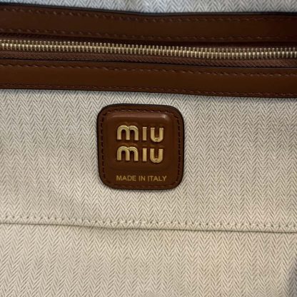 Replica Miu Miu Cognac Beau leather patchwork bag #6087 - Image 14