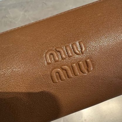 Replica Miu Miu Oak Nappa leather pouch #6086 - Image 7