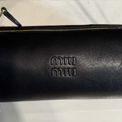 Replica Miu Miu Black Nappa leather pouch #6085 - Image 10