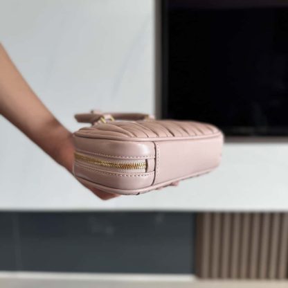 Replica Miu Miu Arcadie matelassé nappa leather mini-bag Powder Pink #6059 - Image 10