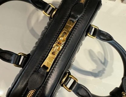 Replica Miu Miu Arcadie matelassé nappa leather mini-bag Black #6057 - Image 3