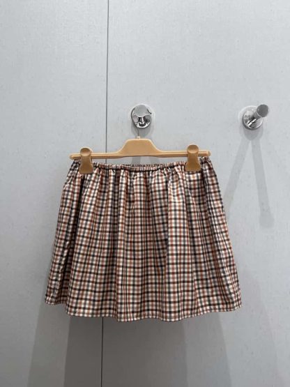 Replica Miu Miu Vichy check technical fabric Skirt 2025 #6039 - Image 7